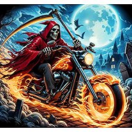 Norimpex Skeleton on motorcycle 30 × 40 cm - Diamond Painting