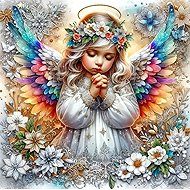 Norimpex Angel with rainbow wings 30 × 40 cm - Diamond Painting