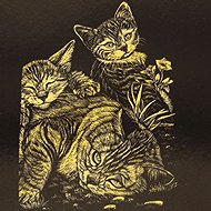 EDEN Scratch-off picture gold A5 kittens - Scratch Pictures