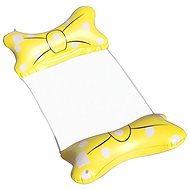 GGV Pool lounger bow 130 × 70 × 15 cm, yellow - Inflatable Water Mattress