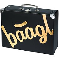 BAAGL Folding school case Gold with fittings - Small Briefcase