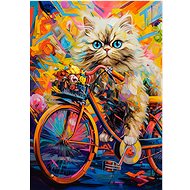 CASTORLAND Puzzle Cat on a bike 500 pieces - Jigsaw Puzzle