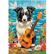 CASTORLAND Puzzle Collie, guitar and sea 500 pieces - Jigsaw Puzzle
