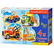 CASTORLAND Puzzle On the construction site 4in1 (8,12,15,20 pieces) - Jigsaw Puzzle