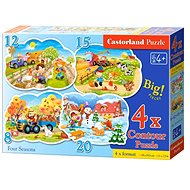 CASTORLAND Puzzle Seasons 4in1 (8,12,15,20 pieces) - Jigsaw Puzzle