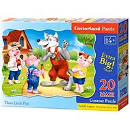 CASTORLAND Puzzle Three Little Pigs MAXI 20 pieces - Jigsaw Puzzle