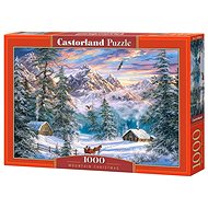 CASTORLAND Puzzle Christmas in the mountains 1000 pieces - Jigsaw Puzzle