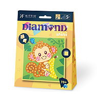 Kitfix Diamond painting for little ones Mini - Monkey 5+ - Diamond Painting
