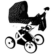 Dymex Evening dress black with white polka dots - Doll Stroller