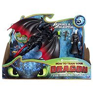 Dragons 3 Dragon and Viking - Black - Figure