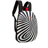 Zipit Shell Backpack Black with White Spirals - City Backpack