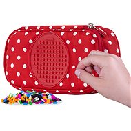 Pixie Crew student pencil case red fabric with white polka dots - School Case