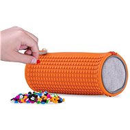 Pixie Crew Round Pencil Case Orange/Grey - School Case