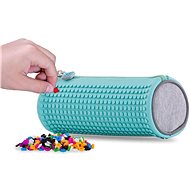 Pixie Crew Round Pencil Case Turquoise/Grey - School Case