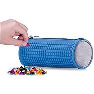 Pixie Crew Round Pencil Case Blue/Grey - School Case