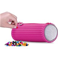 Pixie Crew Round Pencil Case Fuchsia/Grey - School Case