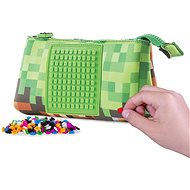 Pixie crew school case Minecraft including pixels green large - School Case