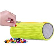 Pixie Crew Round Pencil Case Neon Yellow/Grey - School Case