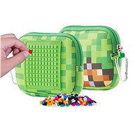 Pixie crew Minecraft school case including pixels brown-green small - School Case