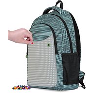 Pixie Crew student backpack with turquoise stripes - School Backpack