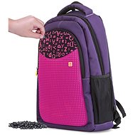 Pixie Crew Student Backpack Purple with Letters - School Backpack