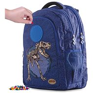 Pixie Crew student backpack dino blue - School Backpack