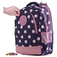 Pixie Crew student backpack blue with white dot - School Backpack