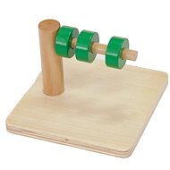 Rings on a Horizontal Pin - Didactic Toy