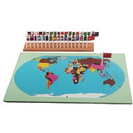 World – Map with Flags (on a Stand) - Map
