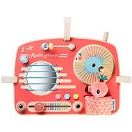 Lilliputiens – drevený panel s aktivitami – rádio - Didaktická hračka