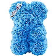 Rose Bear Light Blue Teddy Bear Made of Roses 25cm - Rose Bear