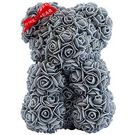 Rose Bear Gray Teddy Bear Made of Roses 25cm - Rose Bear