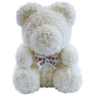 Rose Bear White Teddy Bear Made of Roses 38cm - Rose Bear