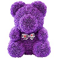 Rose Bear Purple Teddy Bear Made of Roses 38cm - Rose Bear