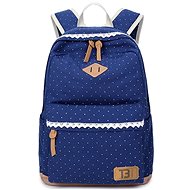 TopBags Women's Student Backpack Canvas Dot - Dark Blue - Backpack