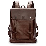 TopBags Unisex Urban Leather Backpack Dark Brown - Backpack