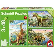 Schmidt Puzzle Dinosaur Adventure 3x48 pieces - Jigsaw Puzzle