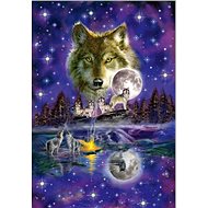 Schmidt Puzzle Wolf in the Moonlight 1000 pieces - Jigsaw Puzzle