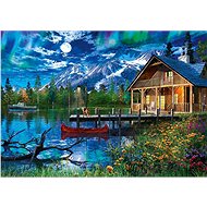 Schmidt Puzzle Mountain Lake under a Full Moon 500 pieces - Jigsaw Puzzle