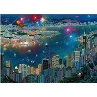 Schmidt Puzzle Fireworks over Hong Kong, 1000 pieces - Jigsaw Puzzle