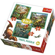 Trefl Puzzle The Extraordinary World of  Dinosaurs 3in1 (20,36,50 pieces) - Jigsaw Puzzle