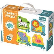 Trefl Baby Puzzle Safari Animals 4-in-1 (3, 4, 5, 6 pieces) - Jigsaw Puzzle