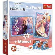 Trefl Puzzle Frozen 2, 30 + 48 pieces + Memory Game - Jigsaw Puzzle