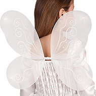 Carnival Toys White Butterfly Wings - Costume Accessory
