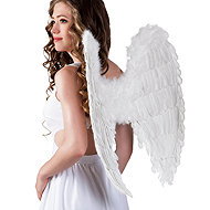 Boland Angel wings white 65 × 65 cm - Costume Accessory