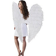 Boland White feather giant wings 120 × 120 cm - Costume Accessory