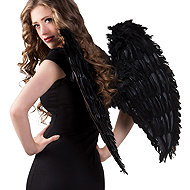 Boland Black wings large 65 × 65 cm - Costume Accessory
