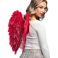 Boland Red feather wings 50 × 50 cm - Costume Accessory