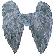 Boland Angel wings grey 65 × 65 cm - Costume Accessory