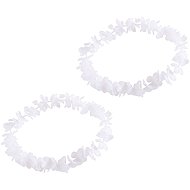 GUIRCA Hawaiian wreath white 100 cm 2 pcs - Costume Accessory